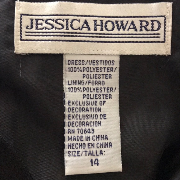 Jessica Howard elegant black dress size 14 - Picture 7 of 7